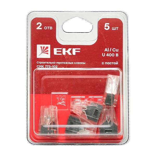 EKF Строительно-монтажная клемма СМК 773-102 2 отверстия 1,0-2,5мм2 блистер (5шт.) (plc-smk-102b) превью в интернет-магазине электрики Форум Электро в Москве EKF Строительно-монтажная клемма СМК 773-102 2 отверстия 1,0-2,5мм2 блистер (5шт.) (plc-smk-102b) превью в интернет-магазине электрики Форум Электро в Москве