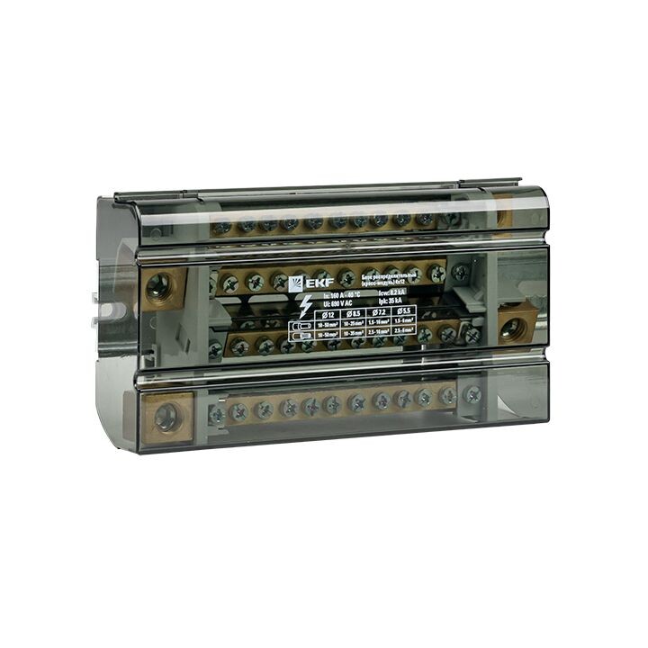 EKF Блок распределительный (кросс-модуль) 160A (4x12) PROxima (db-160-4x12) превью в интернет-магазине электрики Форум Электро в Москве
