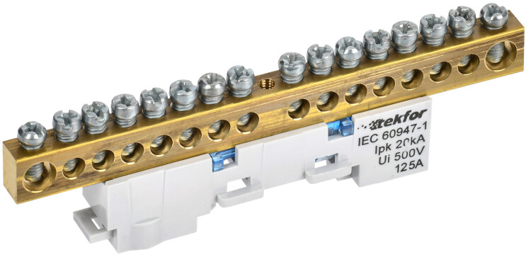 IEK TEKFOR Шина N "ноль" изол. на унив. держ. 8х12-16-С (TF-NN20-16-KL-K07) превью в интернет-магазине электрики Форум Электро в Москве