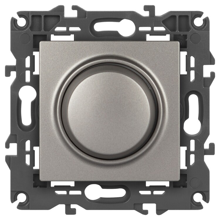 Картинка Светорегулятор ЭРА Elegance 14-4101-16 поворотно-нажимной, 400ВА 230В, титан (Б0065784) в интернет-магазине Форум Электро в Москве