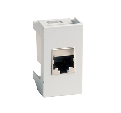 Картинка Розетка RJ-45 кат5E,экр,Viva,1 мод.,сер (45148) в интернет-магазине Форум Электро в Москве