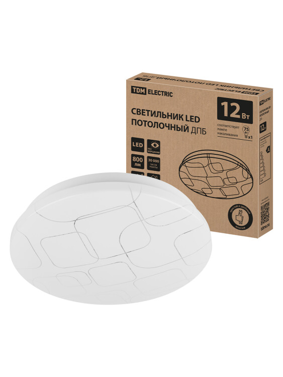 Светильник LED потолочный ДПБ 03, 12 Вт, 4000 К, Геометрия, TDM (SQ0329-9005) превью в интернет-магазине электрики Форум Электро в Москве