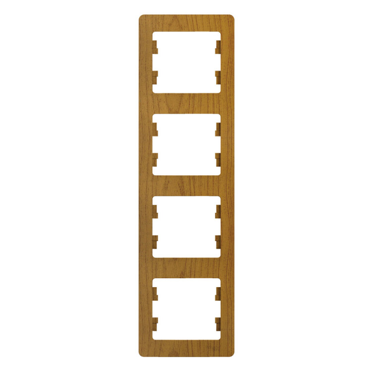 Картинка Systeme Electric Glossa Дерево Дуб Рамка 4-ая, вертикальная (GSL000508) в интернет-магазине Форум Электро в Москве