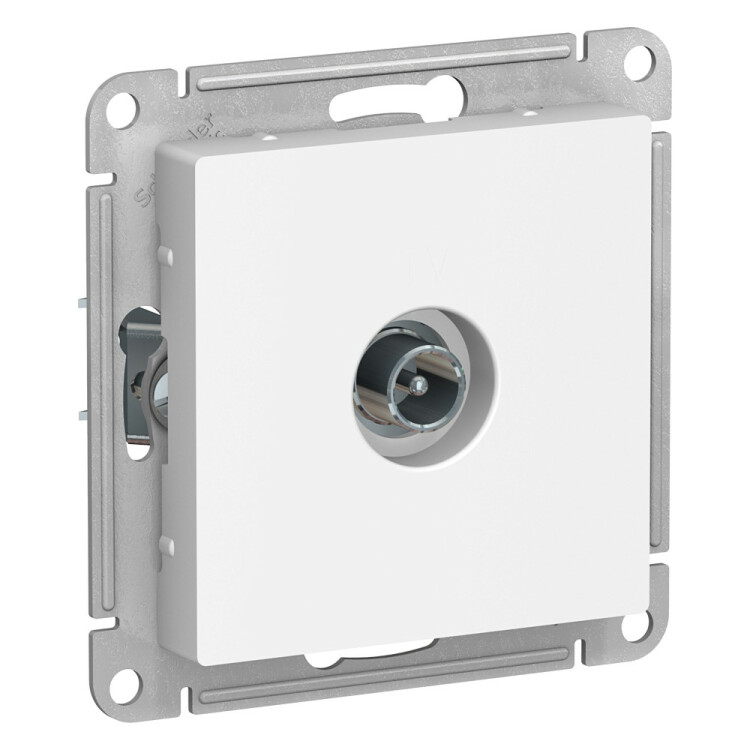 Фотография Systeme Electric AtlasDesign Бел Розетка TV проходная 4DB, механизм (ATN000192) в интернет-магазине Форум Электро в Москве Картинка Systeme Electric AtlasDesign Бел Розетка TV проходная 4DB, механизм (ATN000192) в интернет-магазине Форум Электро в Москве