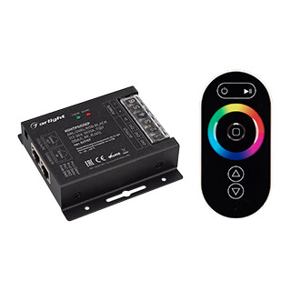 Arlight Контроллер ARL-OVAL-RGB Black (12-24V, 3x10A, ПДУ Овал, RF, RJ45) (IP20 Металл, 3 года) (027157) превью в интернет-магазине электрики Форум Электро в Москве