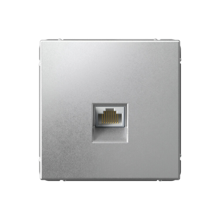 Картинка ARTGALLERY РОЗЕТКА компьютерная RJ45, кат. 6A, механизм, АЛЮМИНИЙ (GAL000386) в интернет-магазине Форум Электро в Москве