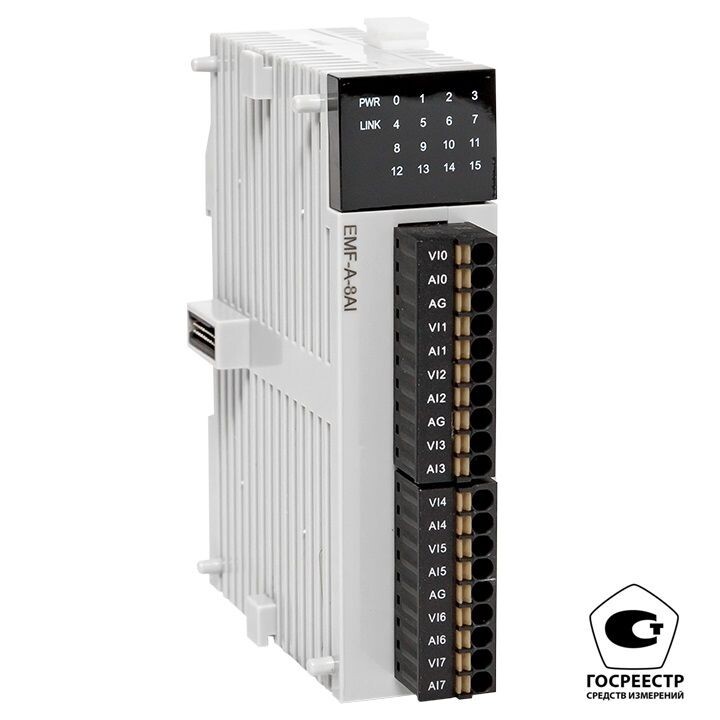 EKF Модуль аналогового ввода EMF 8 PRO-Logic (с поверкой) (EMF-A-8AI-V) превью в интернет-магазине электрики Форум Электро в Москве
