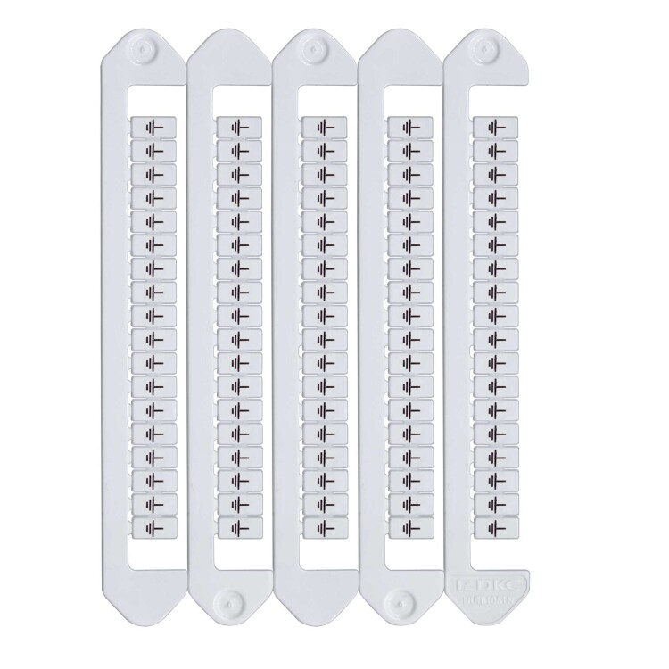 Маркировка для клемм, ширина 5 мм, символ "заземление", горизонтальная ориентация (NUTB-5-EARTHH) превью в интернет-магазине электрики Форум Электро в Москве