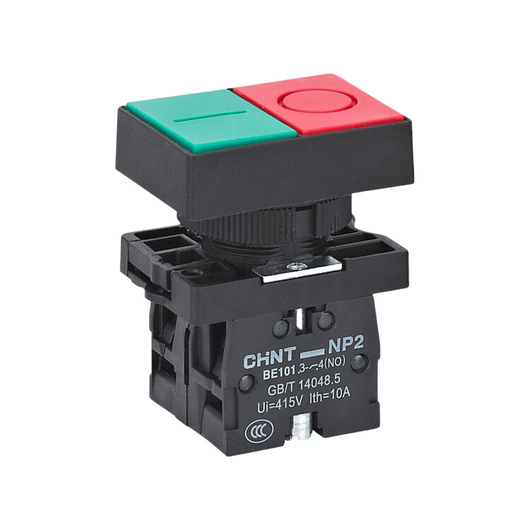 CHINT Двойная кнопка "Пуск-Стоп" NP2-EL8325 1НО+1НЗ AC230В IP40 (R) (574114) превью в интернет-магазине электрики Форум Электро в Москве
