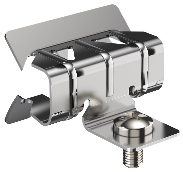 IEK Зажим балочный 2-7мм с отгибом и винтом М6х9 HDZ (=this.property.MANUFACTURERCODE}) фото в интернет-магазине Форум Электро в Москве