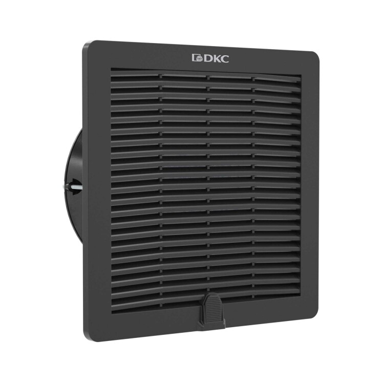 DKC Вентилятор с фильтром RV 140 м3/ч, 24 В DC, 205x205 мм, IP54, RAL9005 (R5RV13024B) превью в интернет-магазине электрики Форум Электро в Москве