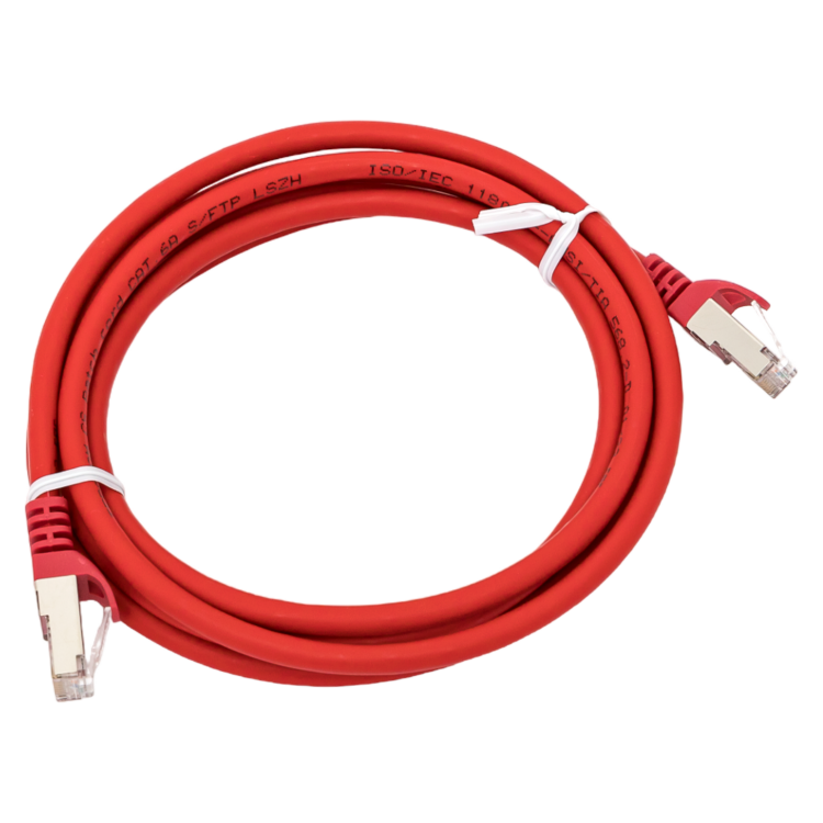 EKF Патч-корд TERACOM CS Cat.6A экранированный S/FTP оболочка LSZH красный (1,0м) (TRCS-6ASF-LSH-1M-RD) превью в интернет-магазине электрики Форум Электро в Москве