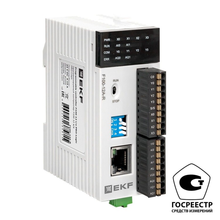 EKF Программируемый контроллер F100 12 в/в PRO-Logic (с поверкой) (F100-12A-R-V) превью в интернет-магазине электрики Форум Электро в Москве