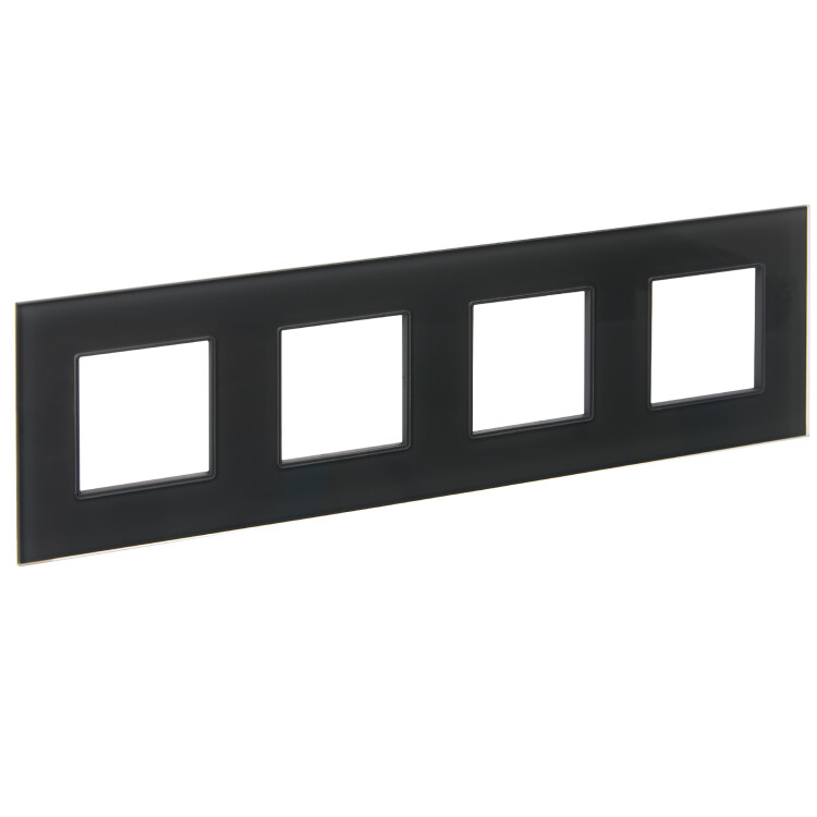 Картинка IEK SKANDY Стекло Графит Рамка 4-ая SK-F24G (SK-M42-G-K53) в интернет-магазине Форум Электро в Москве