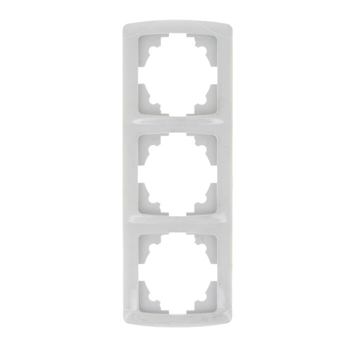 Картинка "Мадрид" Рамка 3-местная вертикальная белая EKF (EIM-V-303-10) в интернет-магазине Форум Электро в Москве