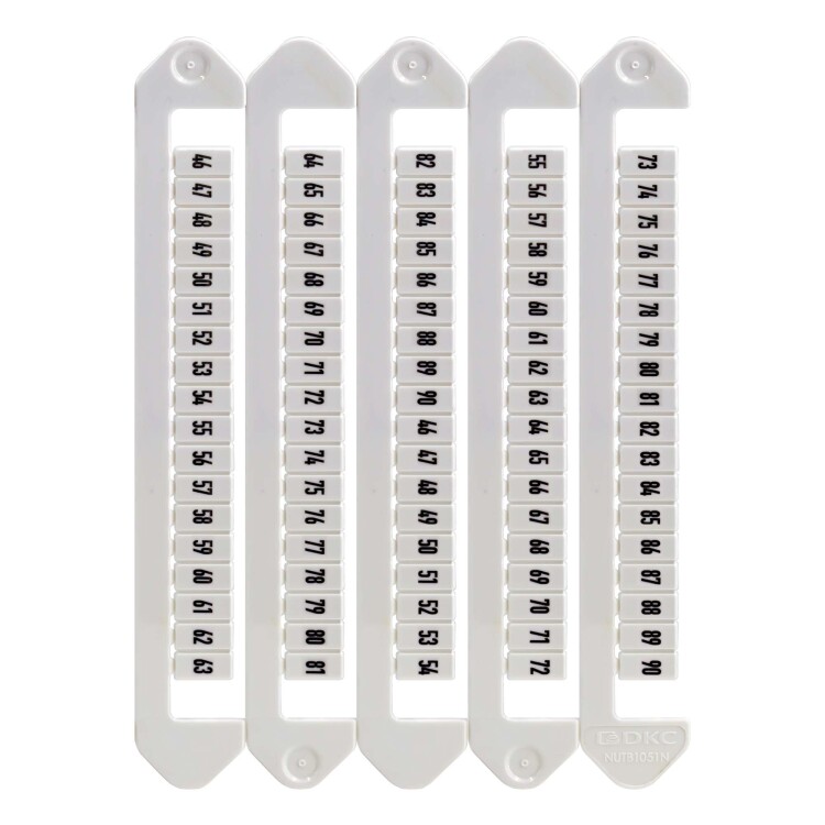 DKC Маркировка для клемм, ширина 5 мм, от 91 до 135, горизонтальная ориентация (NUTB-5-91-135H) превью в интернет-магазине электрики Форум Электро в Москве DKC Маркировка для клемм, ширина 5 мм, от 91 до 135, горизонтальная ориентация (NUTB-5-91-135H) превью в интернет-магазине электрики Форум Электро в Москве