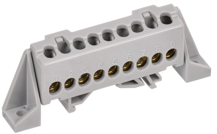 TEKFOR Шина L "фаза" в комб. изол. "Стойка" 6х9-9-Ср IEK (TF-NN10-09-DP-K03) превью в интернет-магазине электрики Форум Электро в Москве