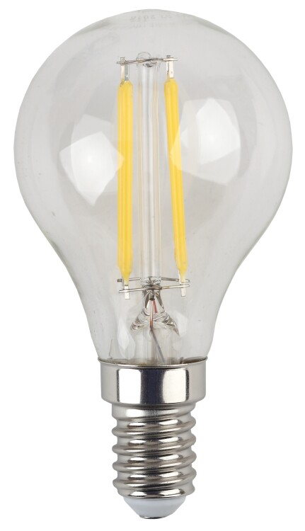 ЭРА Лампа светодиодная F-LED P45-11W-840-E14 11Вт филамент шар нейтральный белый свет Е14