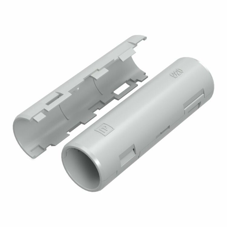 Муфта разборная d20 мм атмосферостойкая серая (10шт/320шт уп/кор) Промрукав (PR13.0430) превью в интернет-магазине электрики Форум Электро в Москве