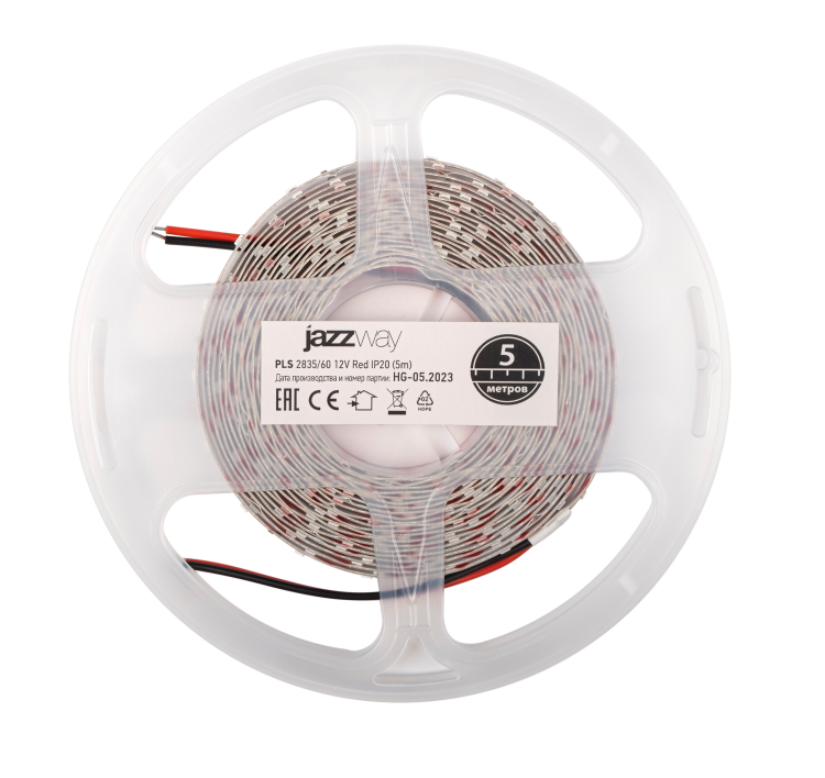 Jazzway Лента PLS 2835/ 60-12V Red IP20 (5м) (.5000315) превью в интернет-магазине электрики Форум Электро в Москве