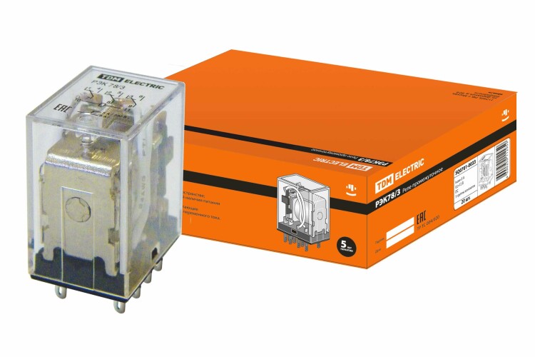 TDM Реле РЭК78/3 5А 12В DC (SQ0701-0033) превью в интернет-магазине электрики Форум Электро в Москве