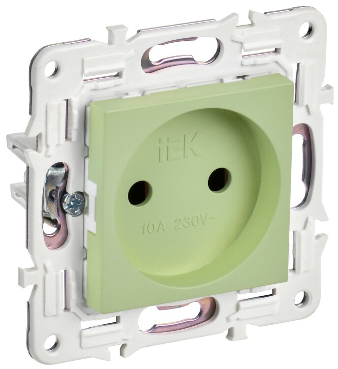 Картинка IEK SKANDY Мятный Розетка б/з 10А SK-R02G (SK-R10-10-K06) в интернет-магазине Форум Электро в Москве