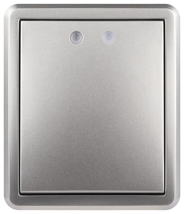 Картинка ЭРА Выключатель Эксперт 11-1202-03 с подсветкой IP20 10АХ-250В ОУ алюминий (Б0063041) в интернет-магазине Форум Электро в Москве