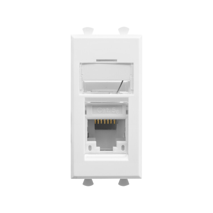 Картинка DKC Компьютерная розетка RJ-45 модульная, кат.5е, "Avanti", "Белое облако", 1 модуль (4400461) в интернет-магазине Форум Электро в Москве