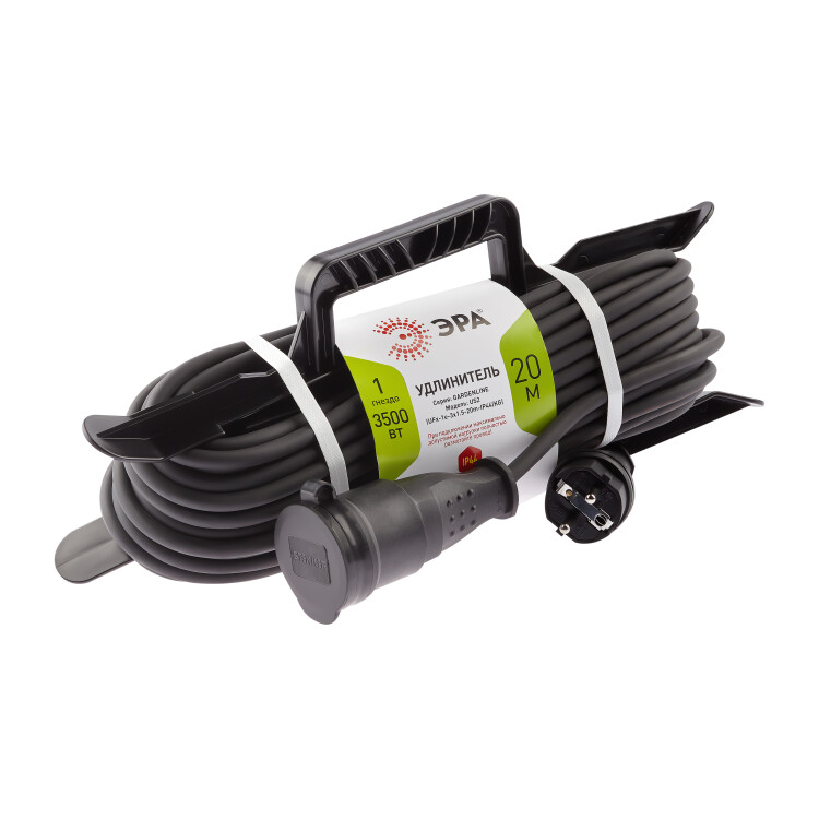 Картинка ЭРА Удлинитель силовой UFx-1e-3x1,5-20m-IP44(KG) на рамке с заземлением 1 розетка 20 м КГ 3х1,5мм2 (Б0050868) в интернет-магазине Форум Электро в Москве