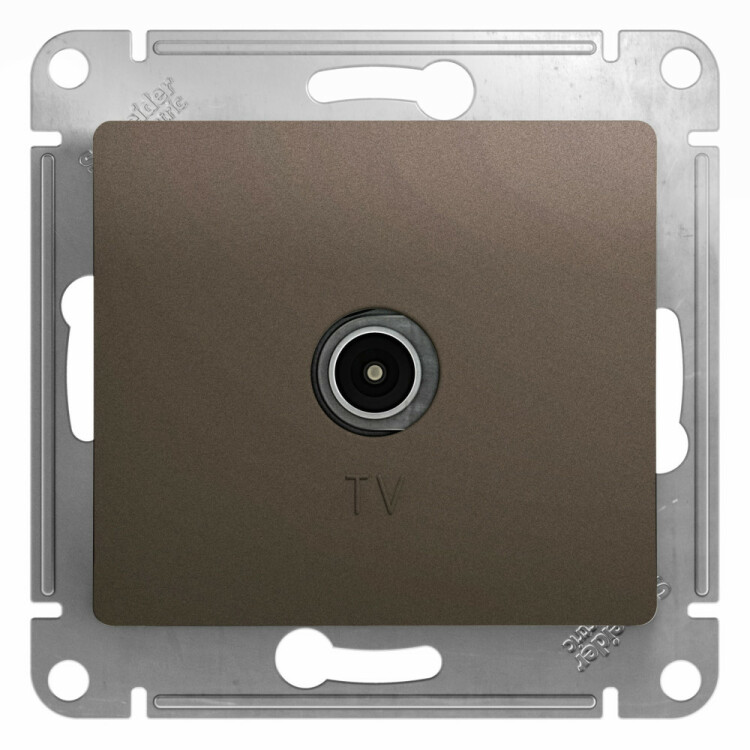 Картинка Systeme Electric Glossa Шоколад Розетка TV оконечная 1DB (GSL000891) в интернет-магазине Форум Электро в Москве