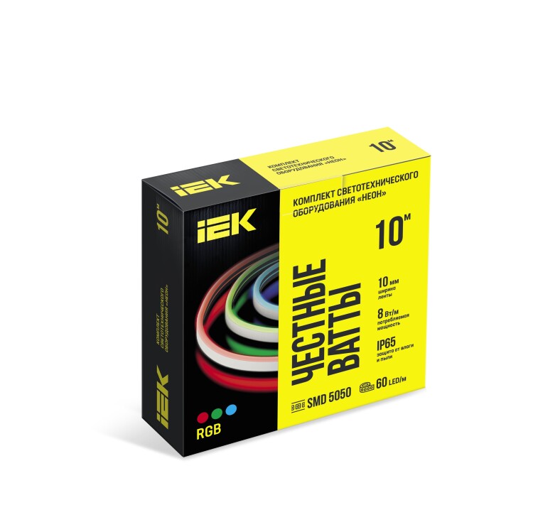 Комплект DIY (5050RGB60-8-IP65-220В 10м + др.) IEK (LSR5-RGB-060-65-2-10-S0) превью в интернет-магазине электрики Форум Электро в Москве