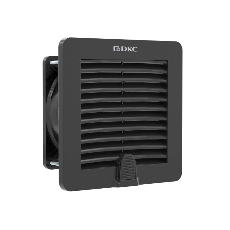 DKC Вентилятор с фильтром RV 10/12 м3/ч, 115 В, 112x112 мм, IP54, RAL9005 (R5RV08115B) превью в интернет-магазине электрики Форум Электро в Москве