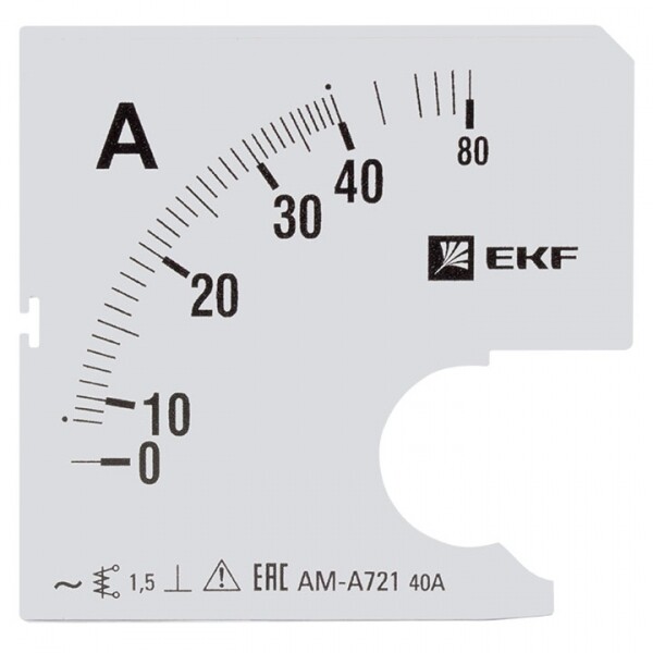 EKF Шкала сменная для A721 40/5А-1,5 PROxima (s-a721-40) превью в интернет-магазине электрики Форум Электро в Москве