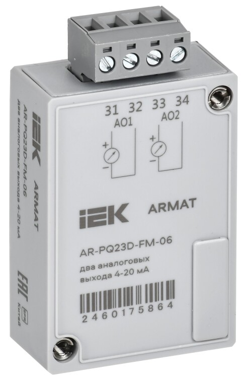 ARMAT Модуль анализ. кач. эл/эн. 2 аналоговых вых. IEK (AR-PQ23D-FM-06) превью в интернет-магазине электрики Форум Электро в Москве