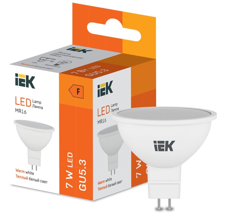 LED MR16 570lm 3000K GU5 IEK (LL-I-MR16-7-230-30-GU5) превью в интернет-магазине электрики Форум Электро в Москве