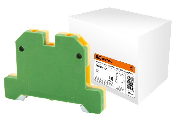 TDM Зажим наборный ЗНИ-4PEN 4мм2 (JXB-земля)