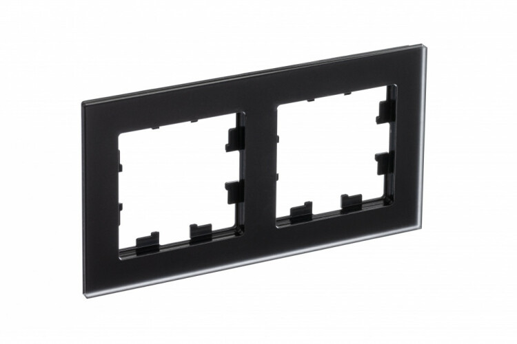 Картинка Systeme Electric AtlasDesign Nature Матовое стекло черный Рамка 2-ая (ATN331002) в интернет-магазине Форум Электро в Москве