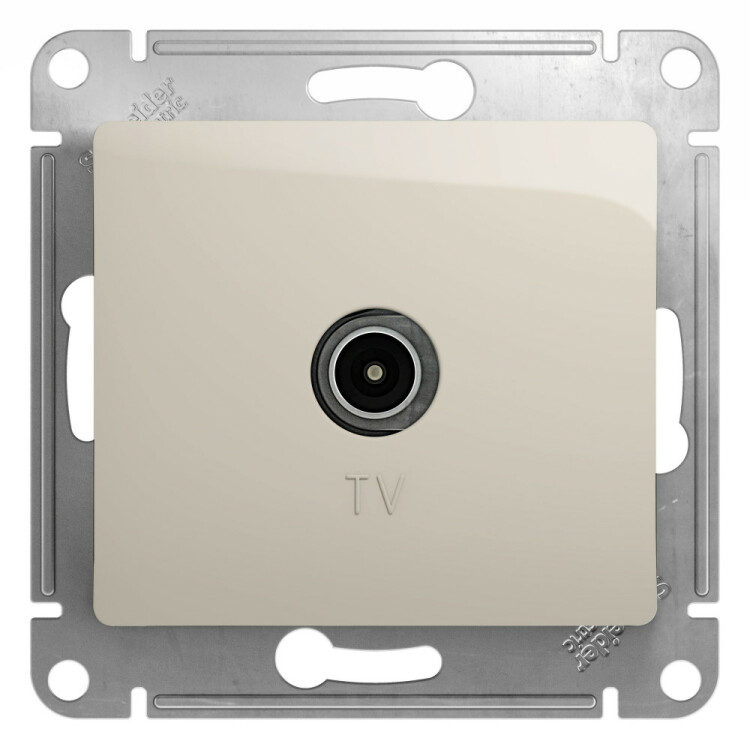 Картинка Systeme Electric Glossa Молочный Розетка TV проходная 4DB (GSL000992) в интернет-магазине Форум Электро в Москве