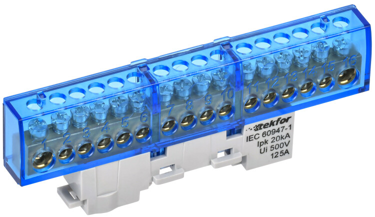 TEKFOR Шина N "ноль" неизол. на унив. держ. 8х12-16-С IEK (TF-NN20-16-DL-K07) превью в интернет-магазине электрики Форум Электро в Москве TEKFOR Шина N "ноль" неизол. на унив. держ. 8х12-16-С IEK (TF-NN20-16-DL-K07) превью в интернет-магазине электрики Форум Электро в Москве