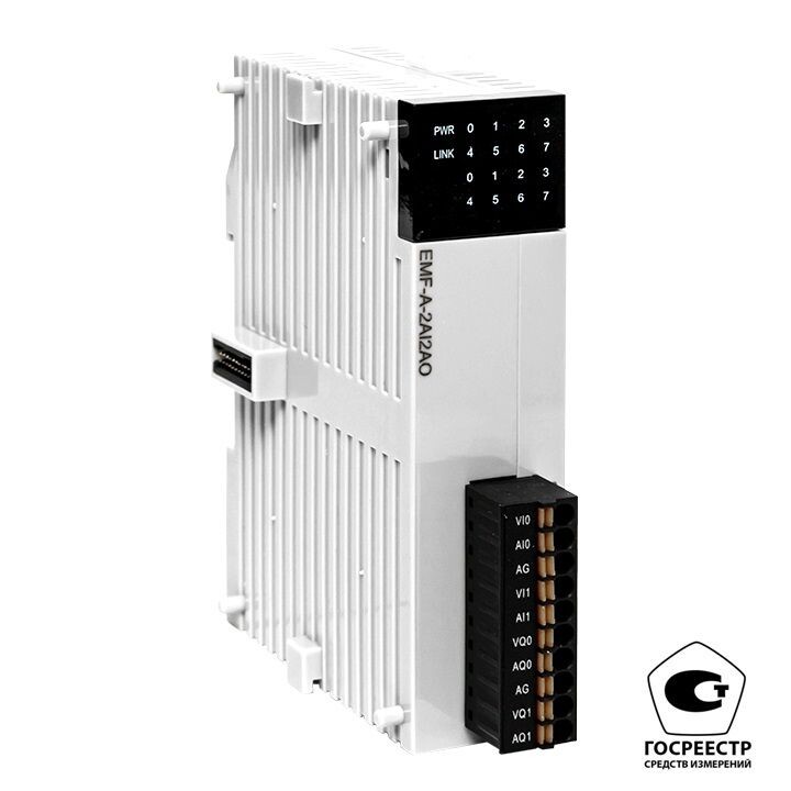 EKF Модуль аналогового в/в EMF 2/2 PRO-Logic (с поверкой) (EMF-A-2AI2AO-V) превью в интернет-магазине электрики Форум Электро в Москве
