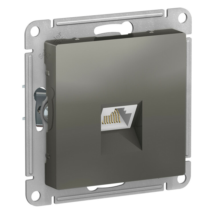 Картинка Systeme Electric AtlasDesign Сталь Розетка компьютерная RJ45, механизм (ATN000983) в интернет-магазине Форум Электро в Москве