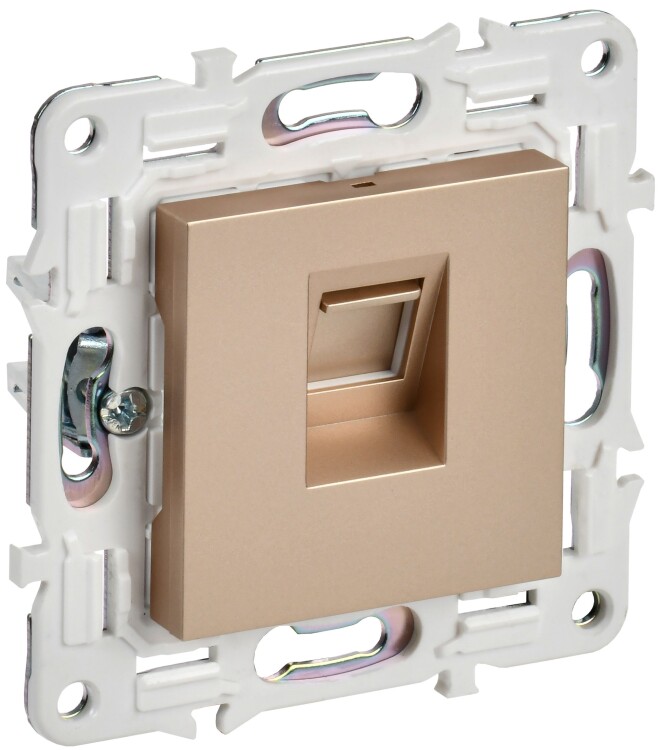 Картинка IEK SKANDY Песочный Розетка компьютерная RJ45 кат.5E SK-K01Sa (SK-K10-1-K98) в интернет-магазине Форум Электро в Москве