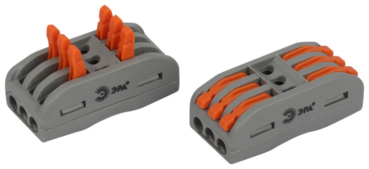 ЭРА NO-225-450 Клемма проходная 222-2413 с рычагами 3 полюса 0.08-2.5/4 мм2 (упаковка 1 шт.) (Б0067928) превью в интернет-магазине электрики Форум Электро в Москве