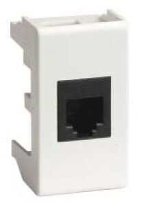 Картинка Компьютерная розетка RJ-45 кат.6, «Viva», 1 мод., белая (45057) в интернет-магазине Форум Электро в Москве