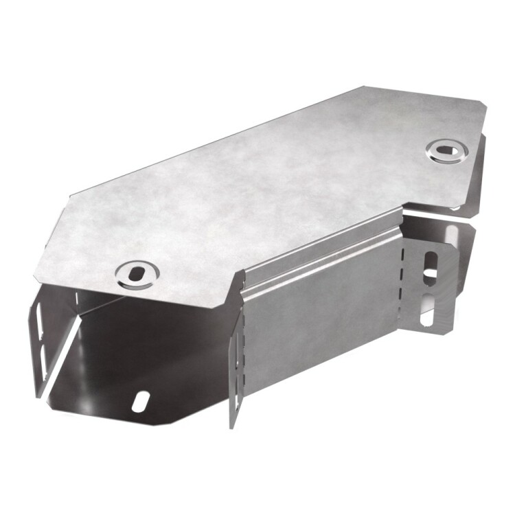 Промрукав Угол горизонтальный 90 градусов с крышкой Стандарт 100х80 (PR16.0412) превью в интернет-магазине электрики Форум Электро в Москве