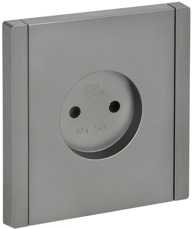 Картинка IEK FORTE&PIANO Сталь Розетка б/з винтовое крепление 10А FP518 (FP-R10-10-K46) в интернет-магазине Форум Электро в Москве