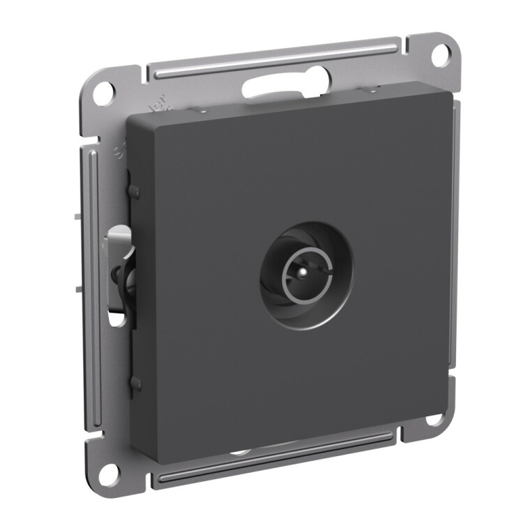 Фотография Systeme Electric AtlasDesign Базальт Розетка TV коннектор, механизм (ATN001493) в интернет-магазине Форум Электро в Москве Картинка Systeme Electric AtlasDesign Базальт Розетка TV коннектор, механизм (ATN001493) в интернет-магазине Форум Электро в Москве