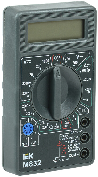 IEK Мультиметр цифровой Universal M832 (TMD-2S-832) превью в интернет-магазине электрики Форум Электро в Москве
