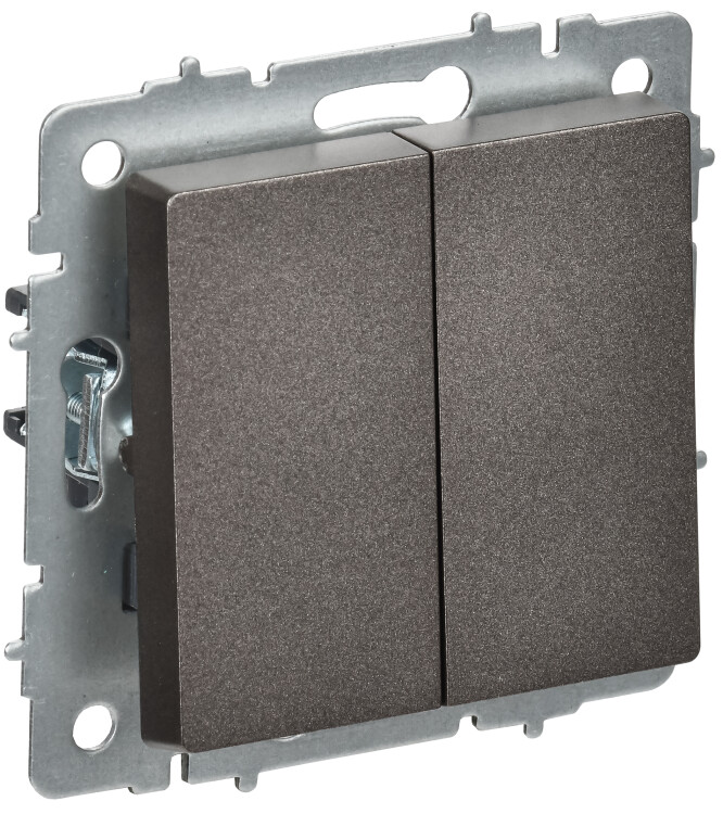 Картинка IEK BRITE Темная бронза Выключ. 2-кл. перекр. 10А ВС10-2-3-БрТБ (BR-V23-0-10-K45) в интернет-магазине Форум Электро в Москве