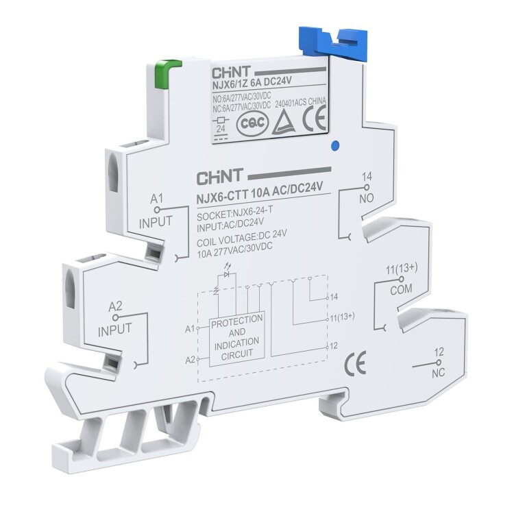 Интерфейсное реле в сборе NJX6-CTT 6A AC/DC48В пруж. (R) (525396) превью в интернет-магазине электрики Форум Электро в Москве